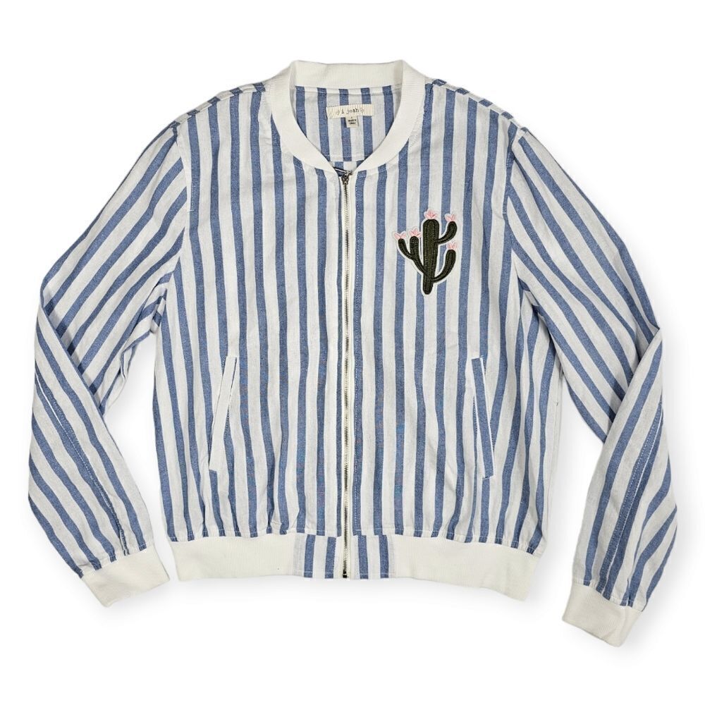 I Joah‎ Striped Cactus Jacket Girls Size Large